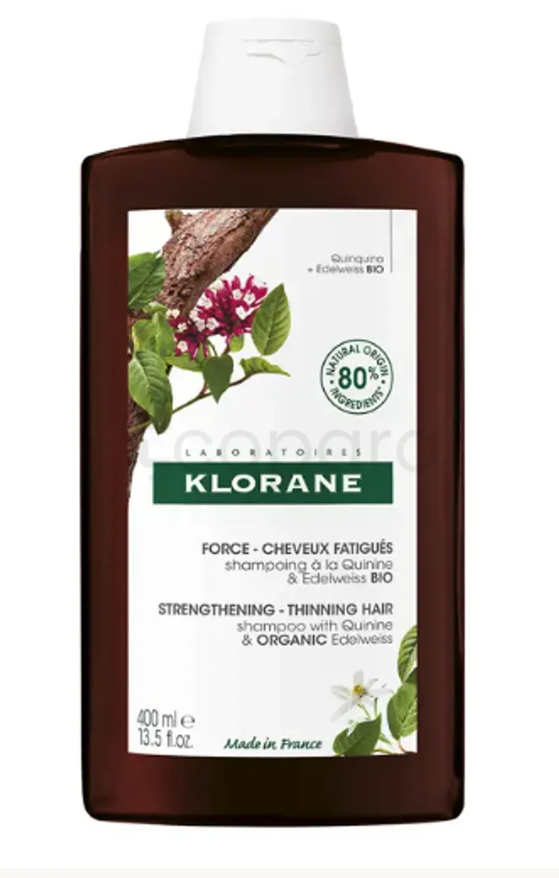 KLORANE QUININE SHAMPOOING A LA QUININE ET EDELWEISS BIO THINNING HAIR 400ML