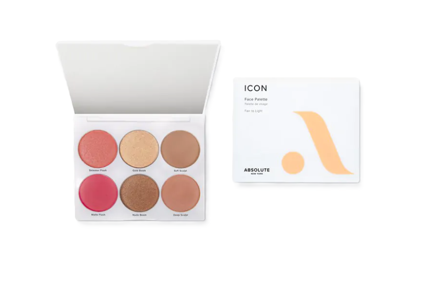 ABSOLUTE NEW YORK ABNY ICON FACE PALETTE FAIR TO LIGHT REF MFPF01