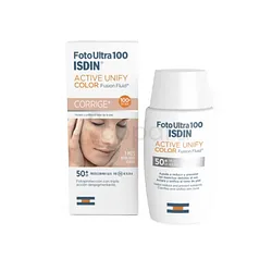 ISDIN FOTO ULTRA 100 ACTIVE UNIFY FUSION FLUID COLOR CORRIGE TEINTE SPF50 50ML