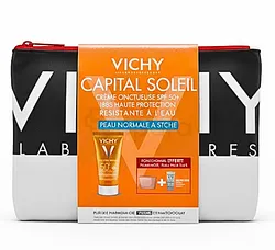 VICHY CAPITAL SOLEIL CREME ONCTUEUSE INVISIBLE SPF50+50ML+2 LIFTACTIVE 5ML + TROUSSE OFFRETE