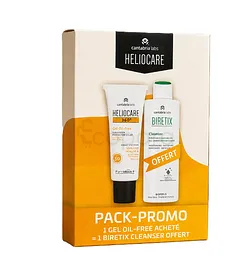 HELIOCARE GEL OIL FREE SPF50 + BIRETIX CLEANSER PURIFYING CLEANSING GEL 200ML