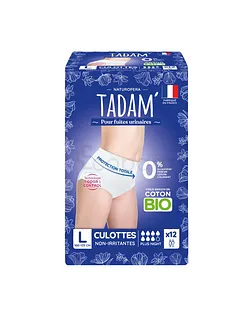 NATUROPERA TADAM CULOTTES FUITES URINAIRES JETABLES NUIT TAILLE L BOITE DE 12