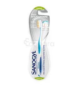SANOGYL BROSSE A DENTS SOIN INTERDENTAIRE SOUPLE ROSE BLEU ET VERT REFERENCE 007179