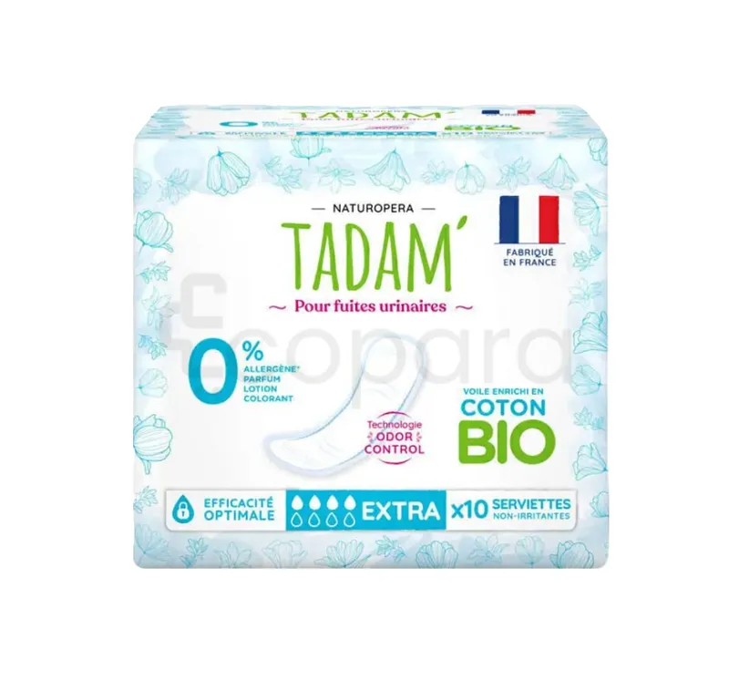 NATUROPERA TADAM' SERVIETTES FUITES URINAIRES EXTRA B10