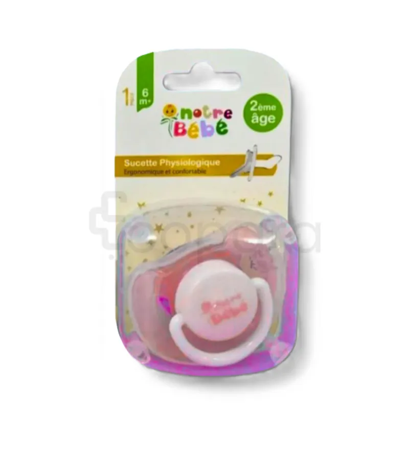 NOTRE BEBE SUCETTE PHYSIOLOGIQUE 2EME AGE REFERENCE BPC055G