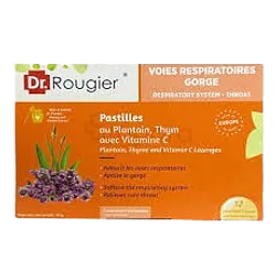DR ROUGIER PASTILLES AU PLANTAIN THYM BOITE DE 12
