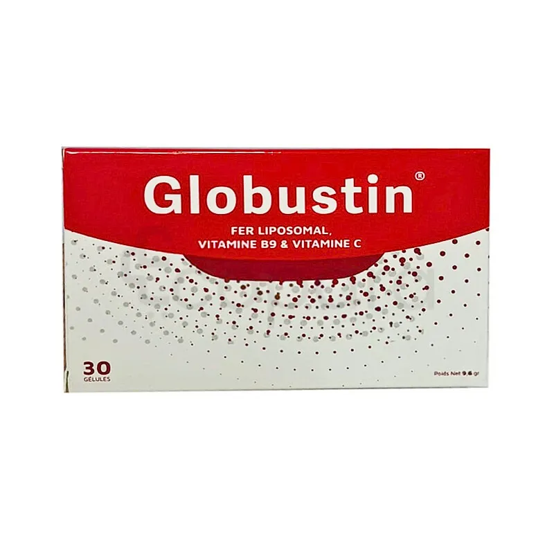 GLOBUSTIN  FER LIPOSOMAL VITAMINE C VITAMINE B9 BOITE DE 30 GELULES
