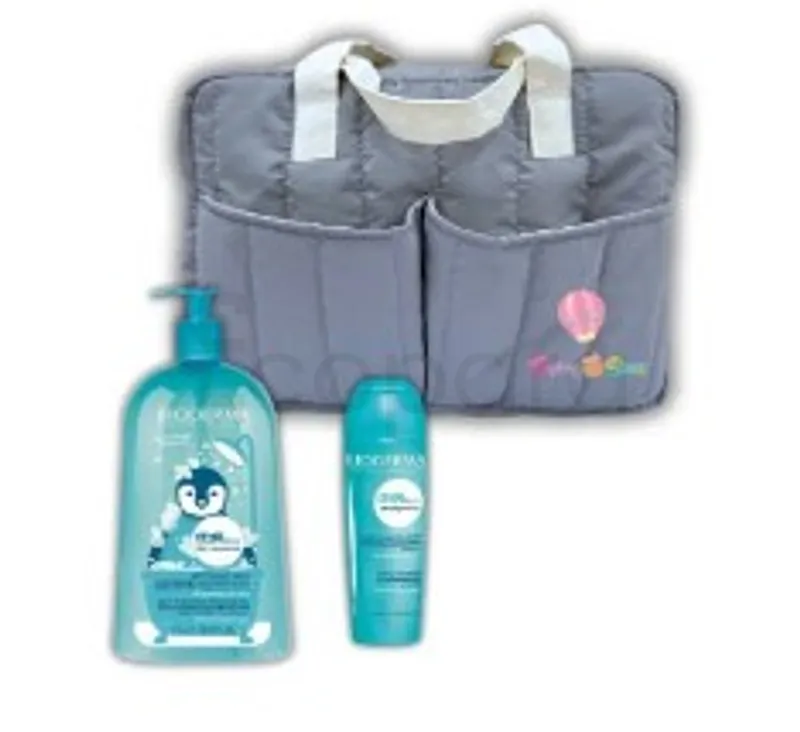 BIODERMA PACK ABCDERM GEL MOUSSANT 1L + ABCDERM SHAMPOOING 200ML + SAC OFFERT