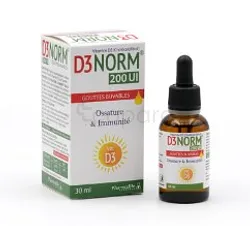 D3 NORM 200UI OSSATURE ET IMMUNITE GOUTTES BUVABLES 30ML