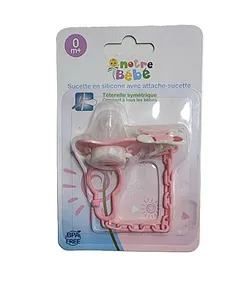 NOTRE BEBE SUCETTE AVEC CHAINE ET BROCHE REFERENCE NB071