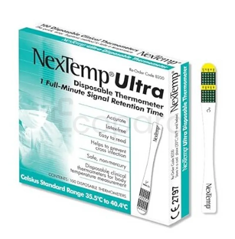 NEXTEMP ULTRA DISPOSABLE THERMOMETRE JETABLE BOITE DE 100 REFERENCE 8200