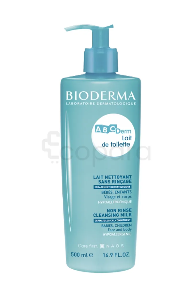BIODERMA ABCDERM LAIT DE TOILETTE NETTOYANT SANS RINCAGE 500ML
