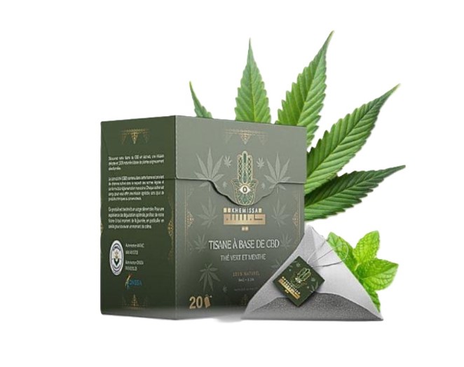 KHEMISSA CBD TISANE THE VERT & MENTHE BOITE DE 20 SACHETS