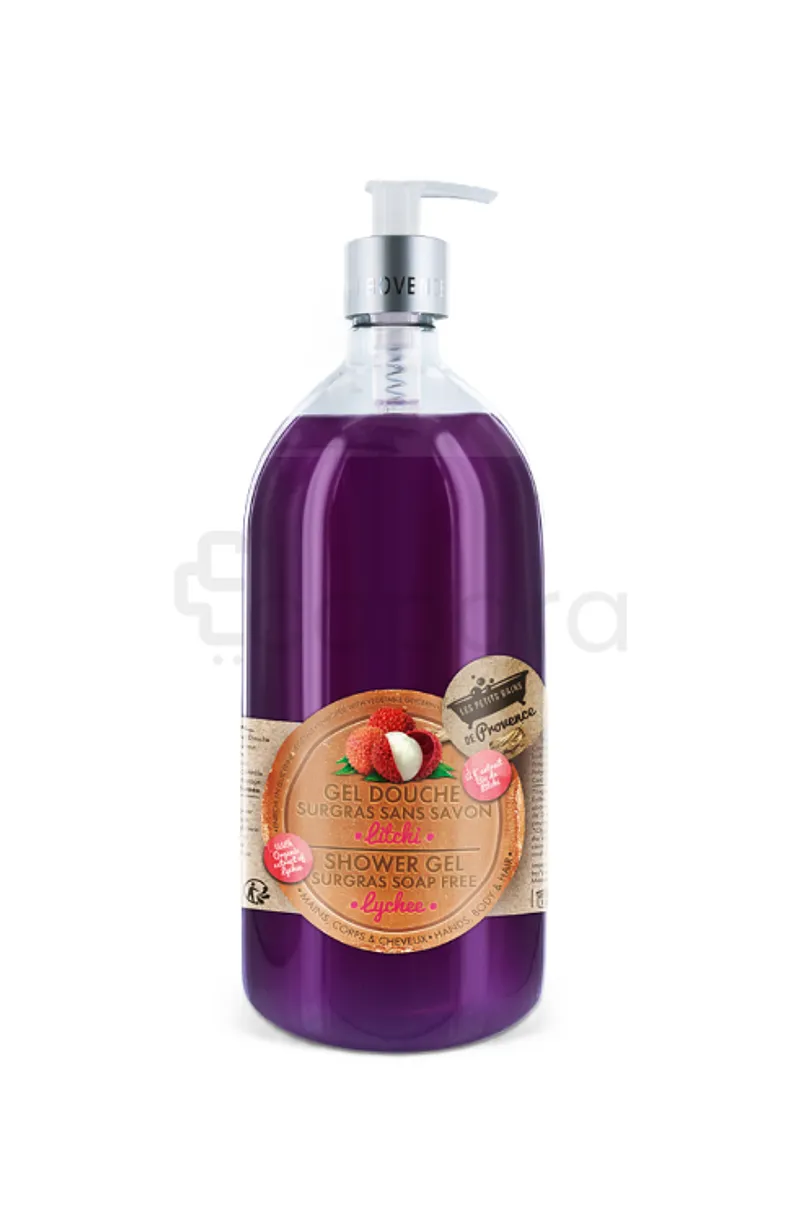 LES PETITS BAINS DE PROVENCE GEL DOUCHE SURGRAS SANS SAVON LITCHI 1L