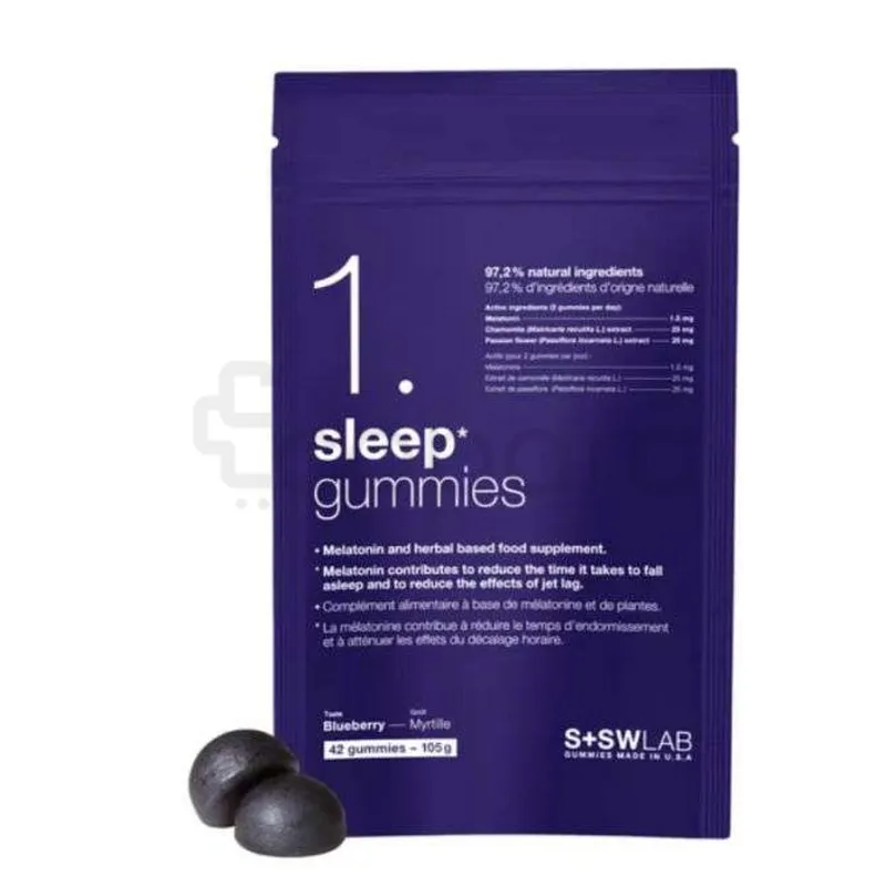 S+SWLAB 1 SLEEP GUMMIES 105G GOUT MYRTILLE BOITE DE 42 GOMMES