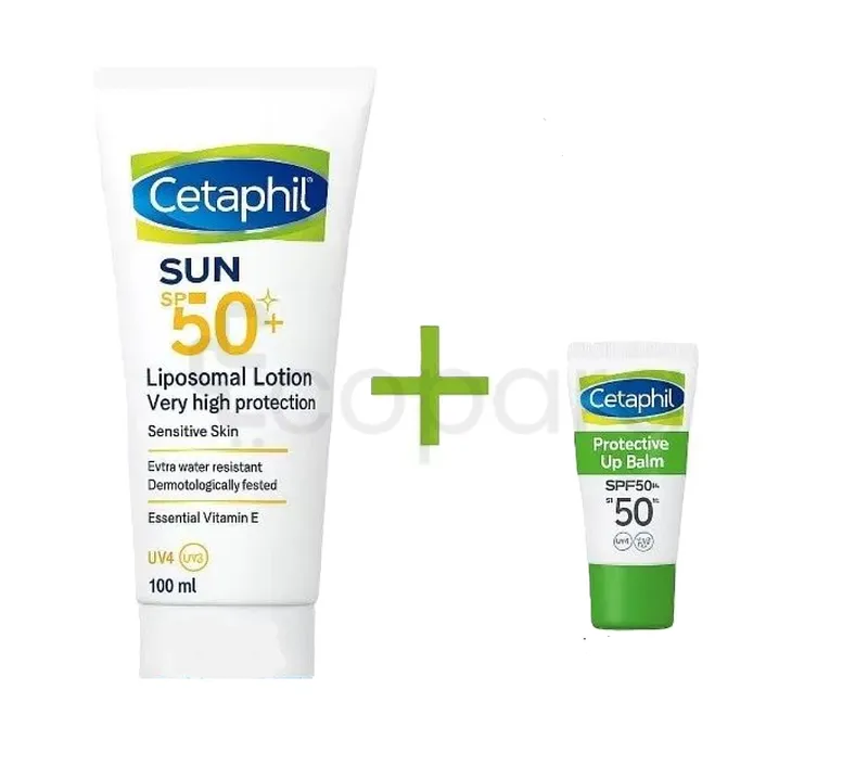 CETAPHIL SUN SPF50+ LIPOSOMALE LOTION 100ML + CETAPHIL BAUME A LEVRES PROTECTEUR SPF50+ 8ML OFFERT