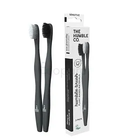 THE HUMBLE CO BROSSE A DENTS ADULTES BASE DE PLANTES BLACK AND WHITE BOITE DE 2