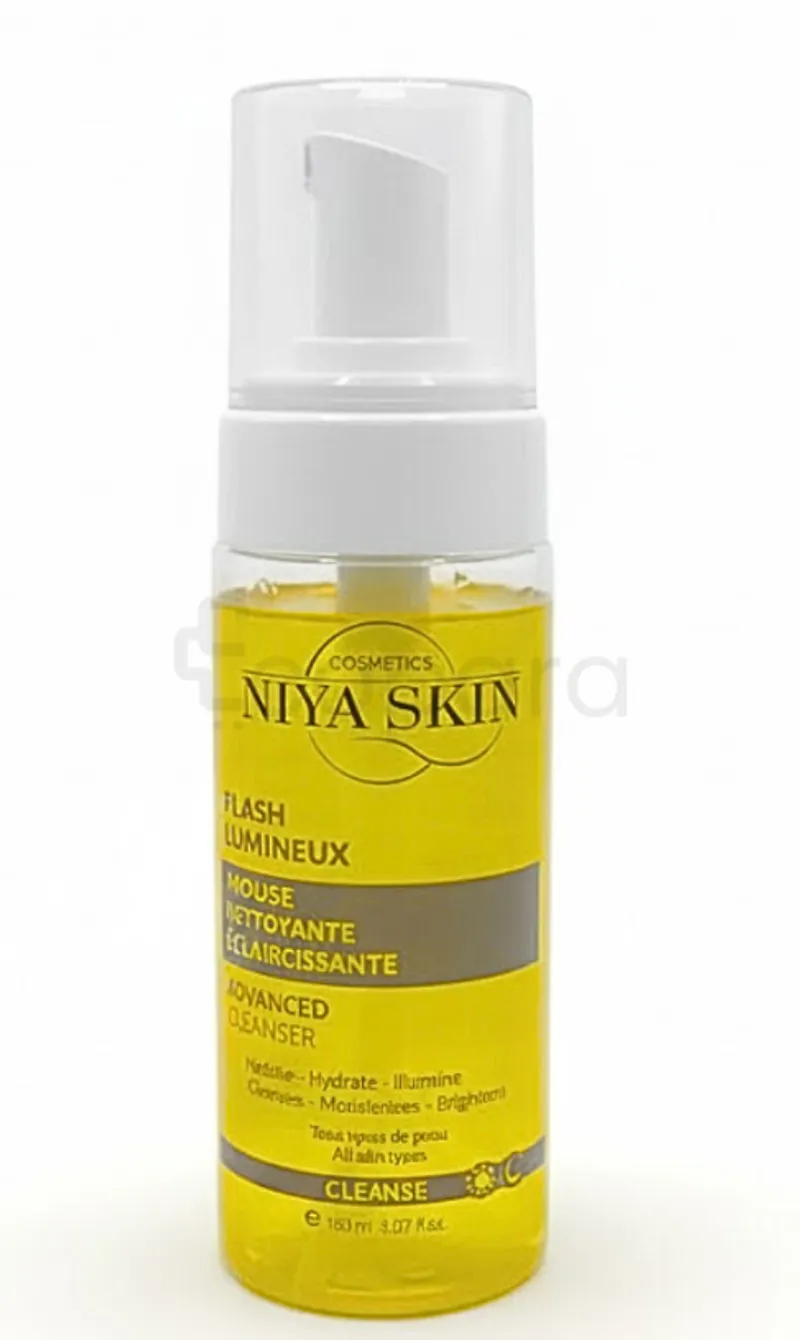NIYA SKIN COSMETICS FLASH LUMINEUX MOUSSE NETTOYANTE ECLAIRCISSANTE 150ML
