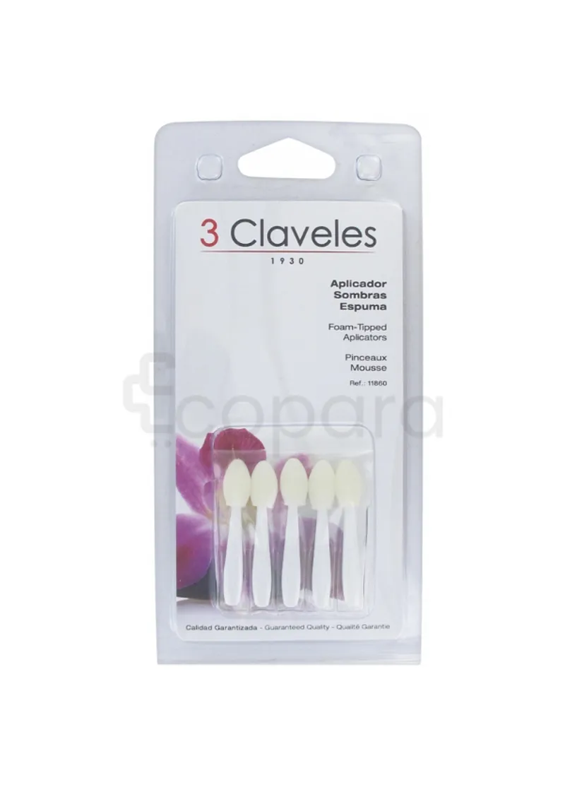 3 CLAVELES 5 PINCEAUX MOUSSE REFERENCE 11860