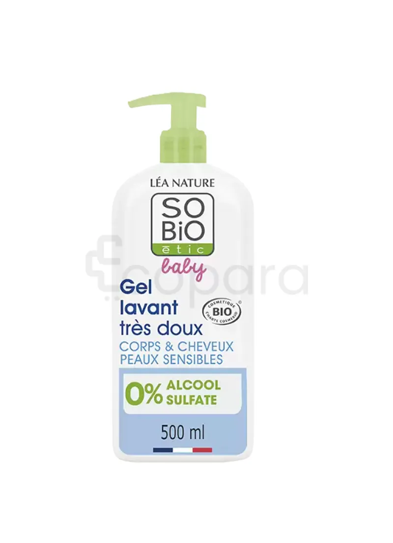 SO'BIO BABY GEL LAVANT TRES DOUX 500ML