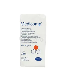 HARTMANN MEDICOMP COMPRESSES NON TISSEES NON STERLES 5CM*5CM BOITE DE 100 REFERENCE 411845