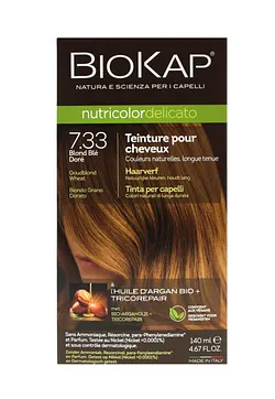 BIOKAP NUTRICOLOR DELICATO BLOND BLE DORE NUMERO 7.33 140ML