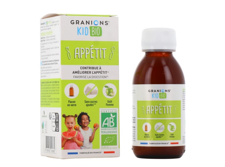 GRANIONS KID BIO APPÉTIT SIROP POMME 125ML