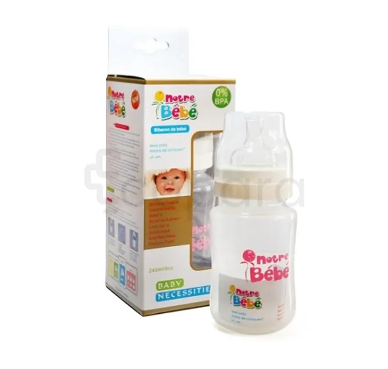 NOTRE BEBE BIBERON CREUX FEEDING BOTTLE 250ML REFERENCE NB183