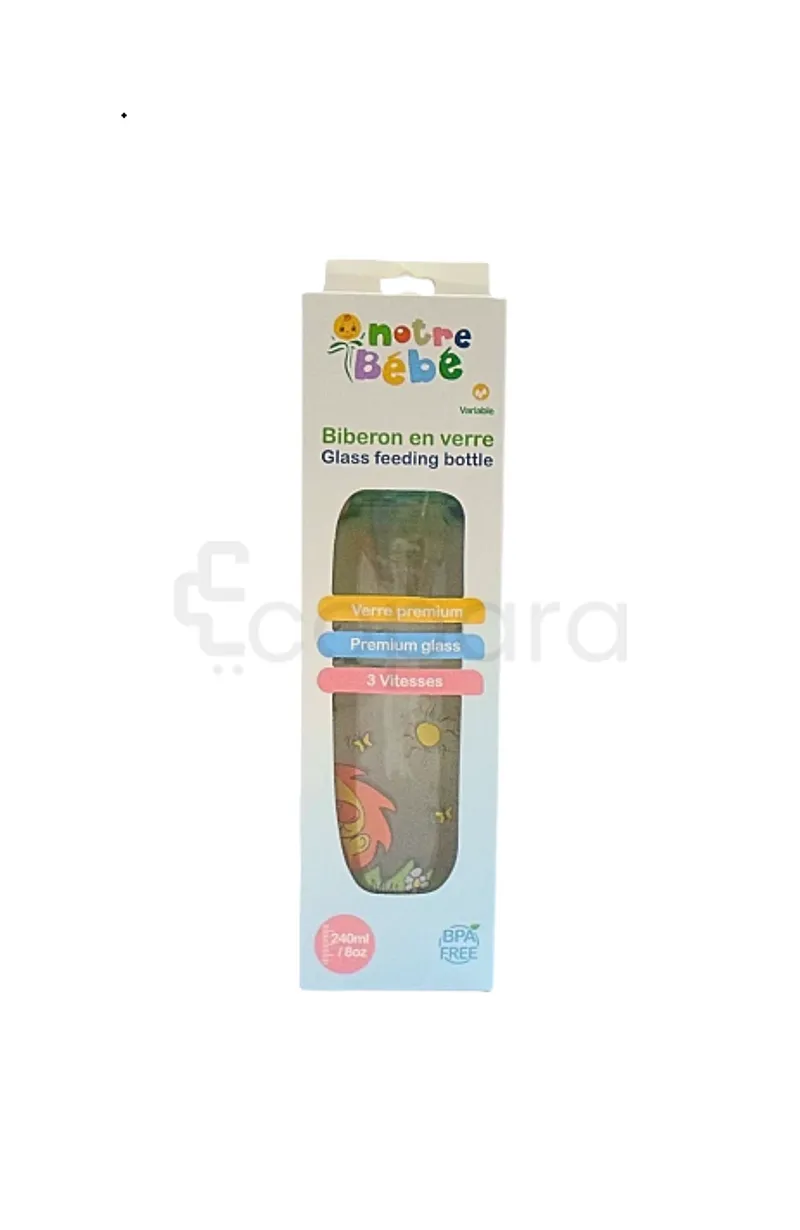 NOTRE BEBE BIBERON 240ML VERRE GRAND MODELE