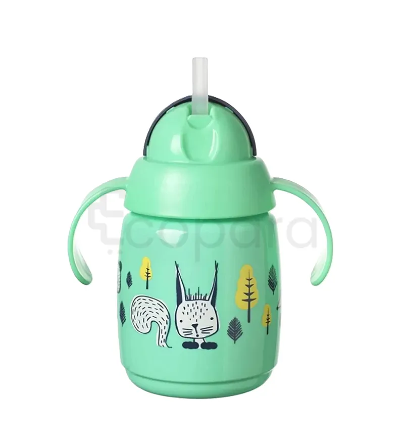 TOMMEE TIPPEE TASSE A PAILLE SUPERSTAR VERT 300ML