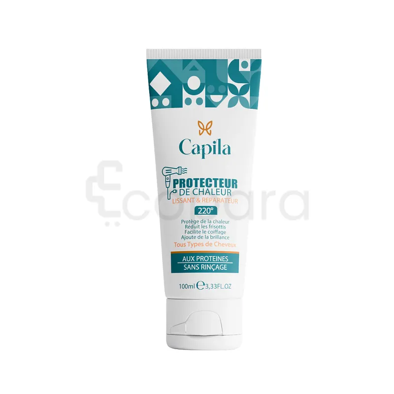 CAPILA PROTECTEUR DE CHALEUR LISSANT REPARATEUR 220 AUX PROTEINES SANS RINCAGE 100ML