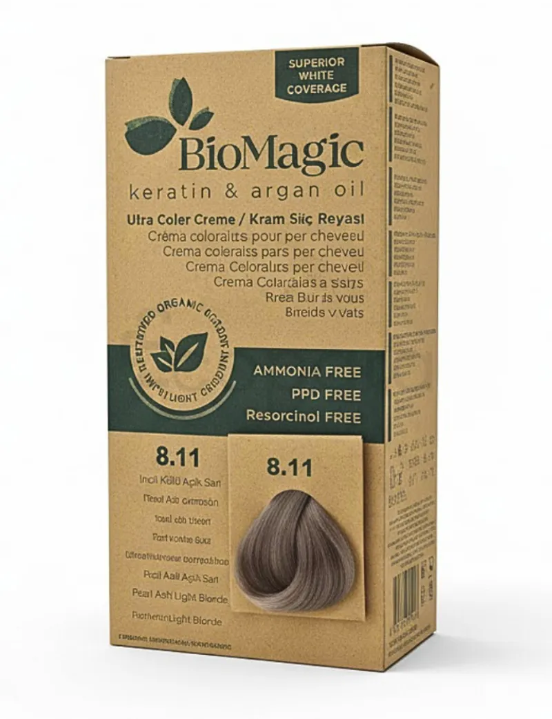 BIOMAGIC KIT COLOR CREAM INTENSE ASH LIGHT BLONDE NUMERO 8/11