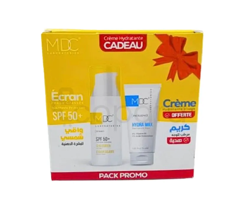 MDC PACK ECRAN PEAUX GRASSES SPF50+ 50ML + CREME HYDRA MAX 30ML OFFERTE