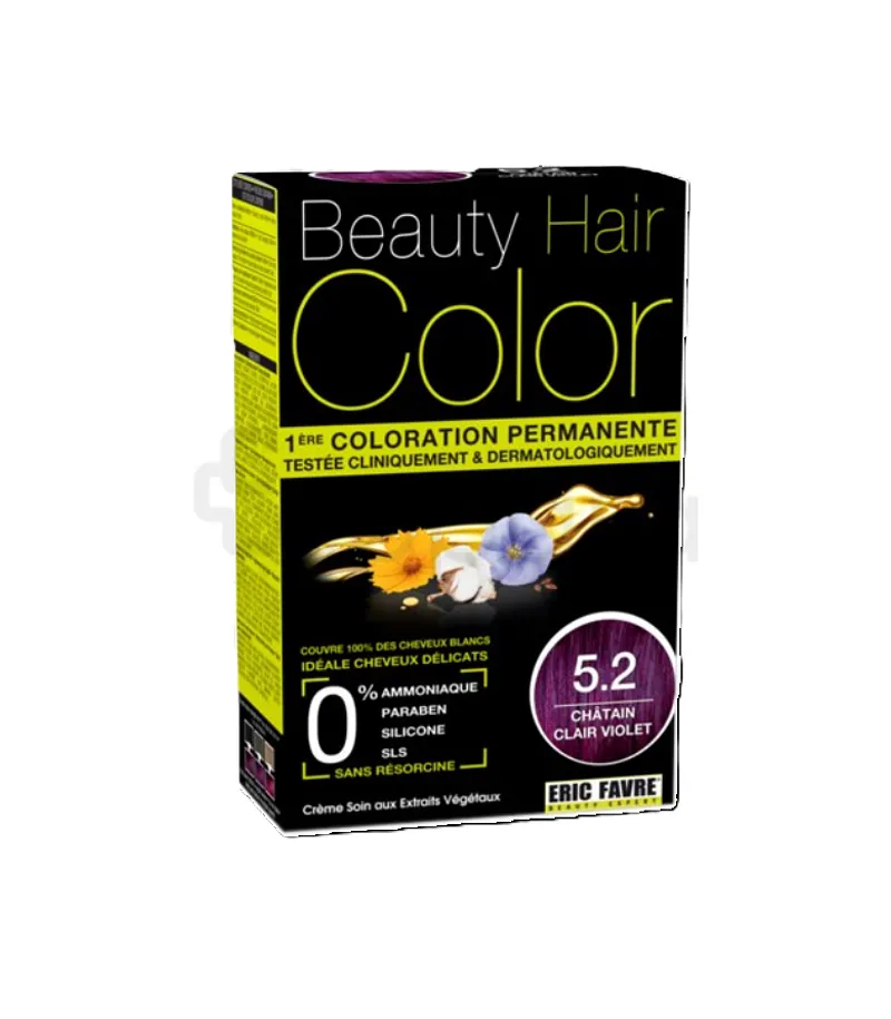 BEAUTY HAIR COLOR NUMERO 5.2 CHATAIN CLAIR VIOLET
