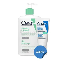 CERAVE PACK GEL MOUSSANT 473ML + GEL-CREME OIL CONTROL 52ML