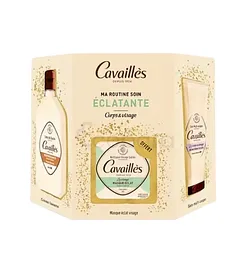 ROGE CAVAILLES COFFRET MA ROUTINE SOIN ECLATANTE CREME DE DOUCHE NOURRISSANTE 250ML + NETTOYANT VISAGE SOLIDE MASQUE ECLAT 70G + LE CORPS ET VISAGE CREME MIRACULEUSE 100ML