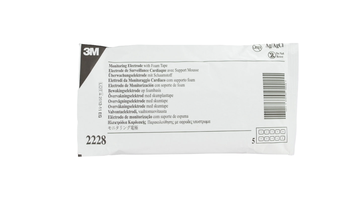 3M ELECTRODES DE SURVEILLANCE CARDIAQUE AVEC SUPPORT EN MOUSSE BOITE DE 50
