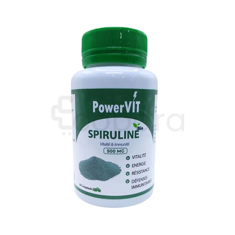 POWERVIT SPIRULINE 500MG BOITE DE 120 COMPRIMES