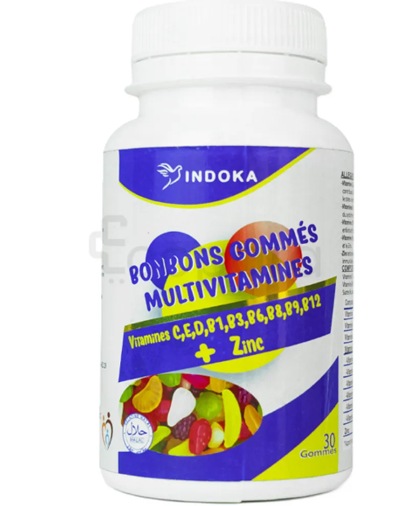 INDOKA GOMMES ENFANTS MULTIVITAMINES BOITE DE 12