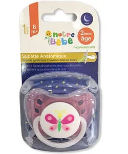 NOTRE BEBE SUCETTE ANATOMIQUE NUIT 2EME AGE REFERENCE BPC063D
