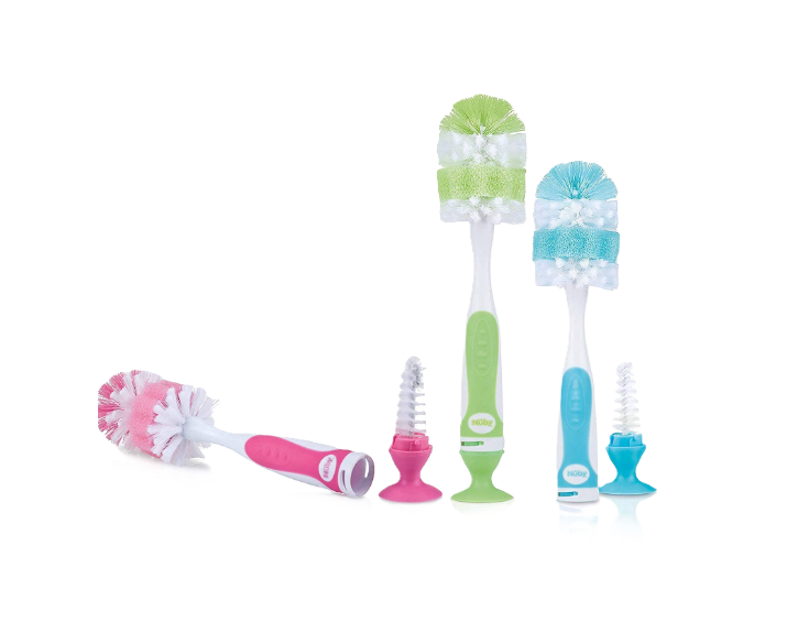 NUBY GOUPILLON POUR BIBERONS ET TETINES AVEC VENTOUSE REFERENCE 24-ID5524