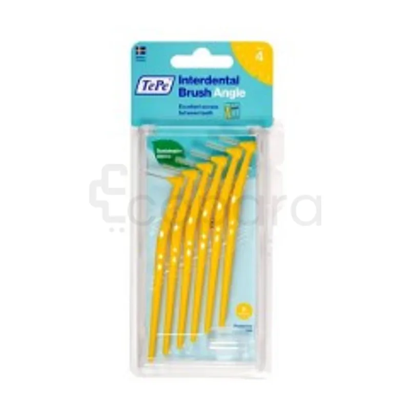 TETE INTERDENTAL ANGLE JAUNE 0.7MM TAILLE 4 BOITE DE 6
