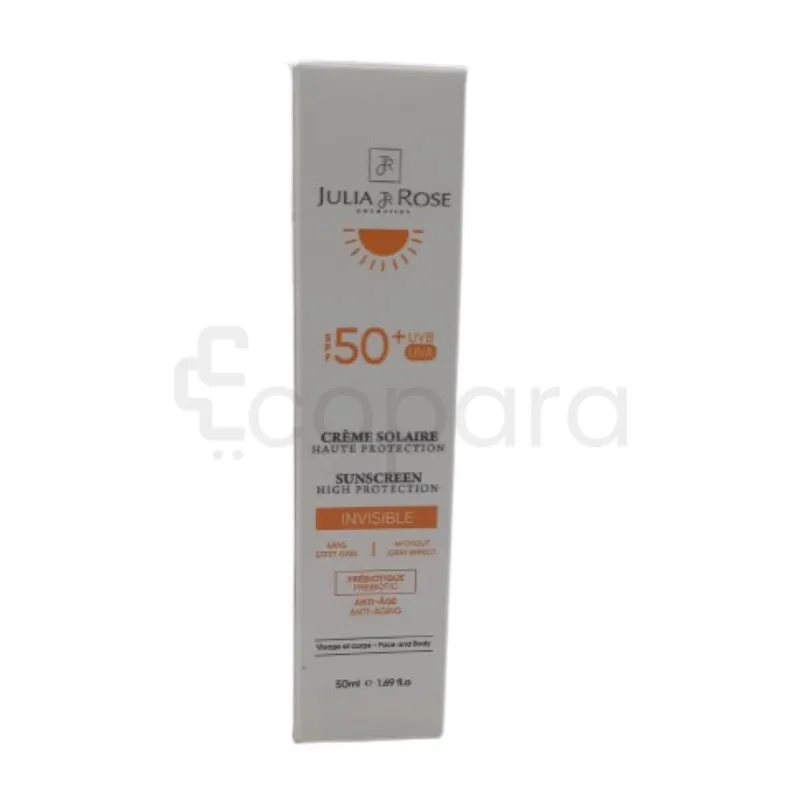 JULIA AND ROSE CREME SOLAIRE SPF50+ UVA UVB INVISIBLE 50ML