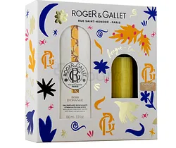 ROGER ET GALLET COFFRET FLEUR DE FIGUIER EAU PARFUMÉE BIENFAISANTE 100ML + BOUGIE PARFUMEE 75G OFFERTE
