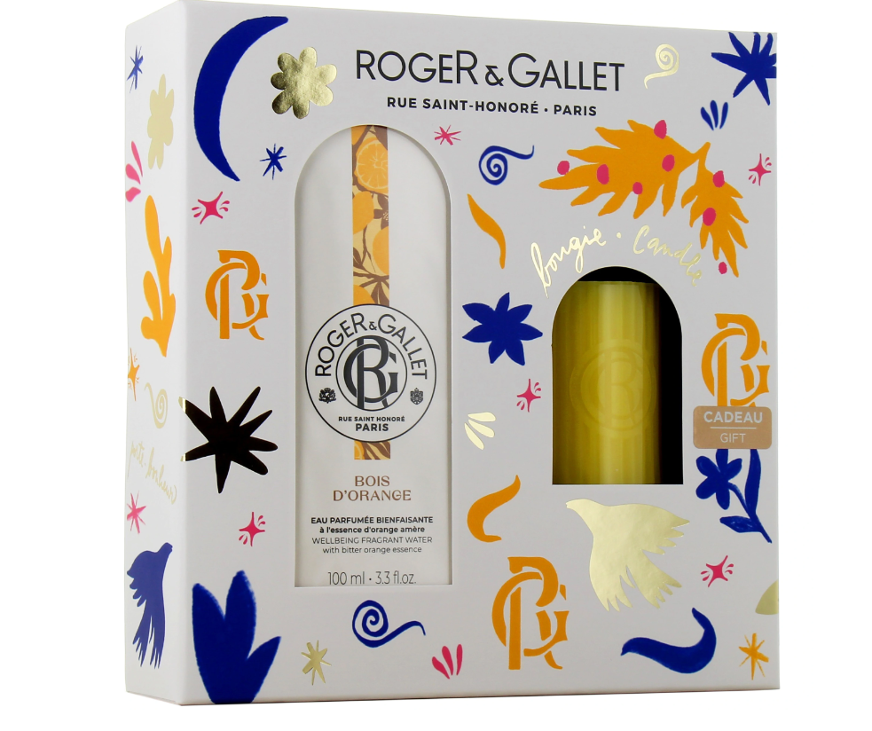 ROGER ET GALLET COFFRET FLEUR DE FIGUIER EAU PARFUMÉE BIENFAISANTE 100ML + BOUGIE PARFUMEE 75G OFFERTE