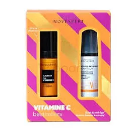 NOVEXPERT PACK BOOSTER À LA VITAMINE C 30ML + FLASH ECLAT MOUSSE NETTOYANTE 40ML