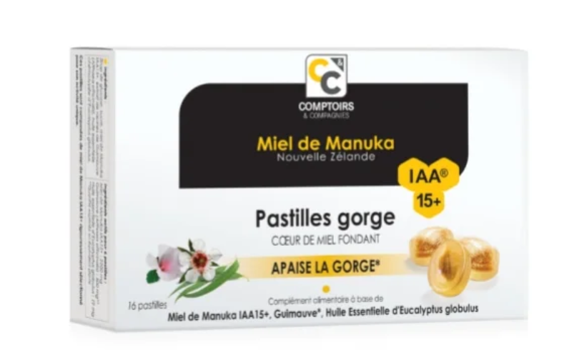 COMPTOIRS & COMPAGNIE COEUR FONDANT MIEL MANUKA IAA15+ BOITE DE 16 PASTILLES