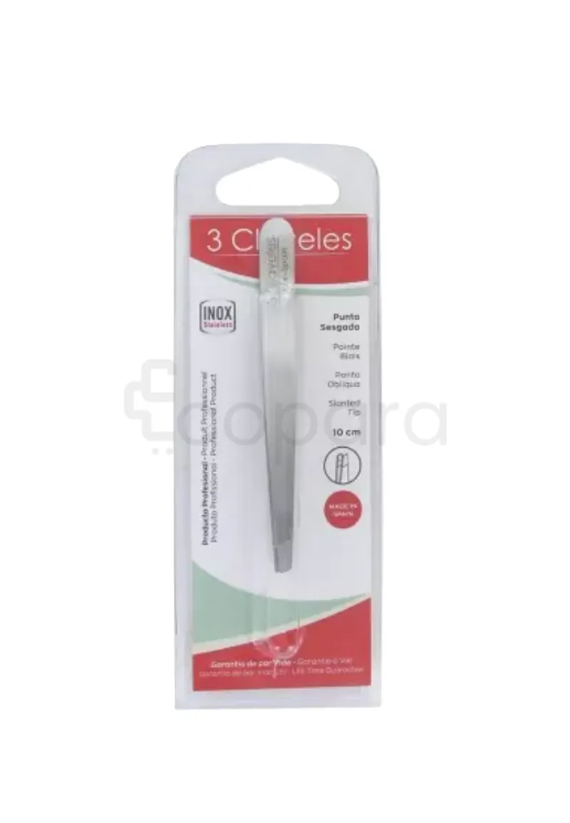 3 CLAVELES PINCE A EPILER BIAIS REFERENCE 80103