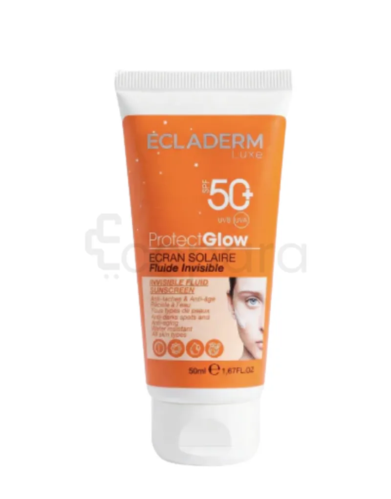 ECLADERM PROTECT GLOW ECRAN SOLAIRE FLUIDE INVISIBLE SPF50+ 50ML