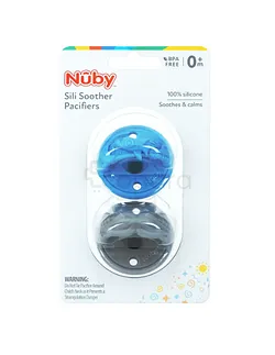 NUBY SUCETTES 3D EN 100% SILICONE CERISE 0-6MOIS BOITE DE 2 REF NV02007